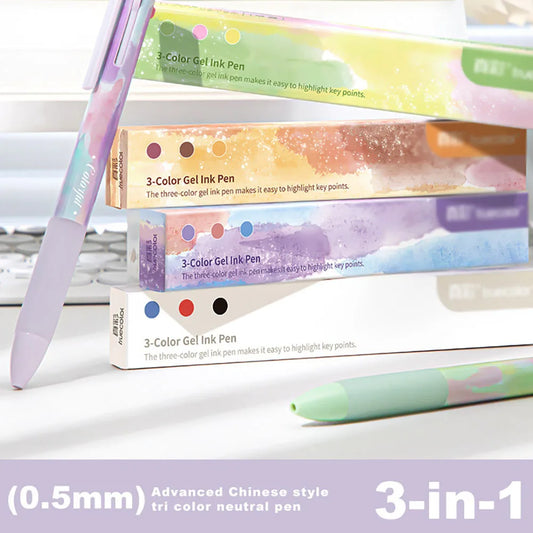Three Press Neutral Pen Students Take Notes Quickly Smoothly Chinese Peaceful Pleasures Health and Wellness