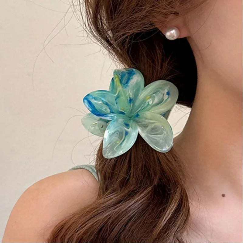 3-Piece Floral Print Hair Claw Clips – Large Lightweight Plastic Claws for Women Peaceful Pleasures Health and Wellness