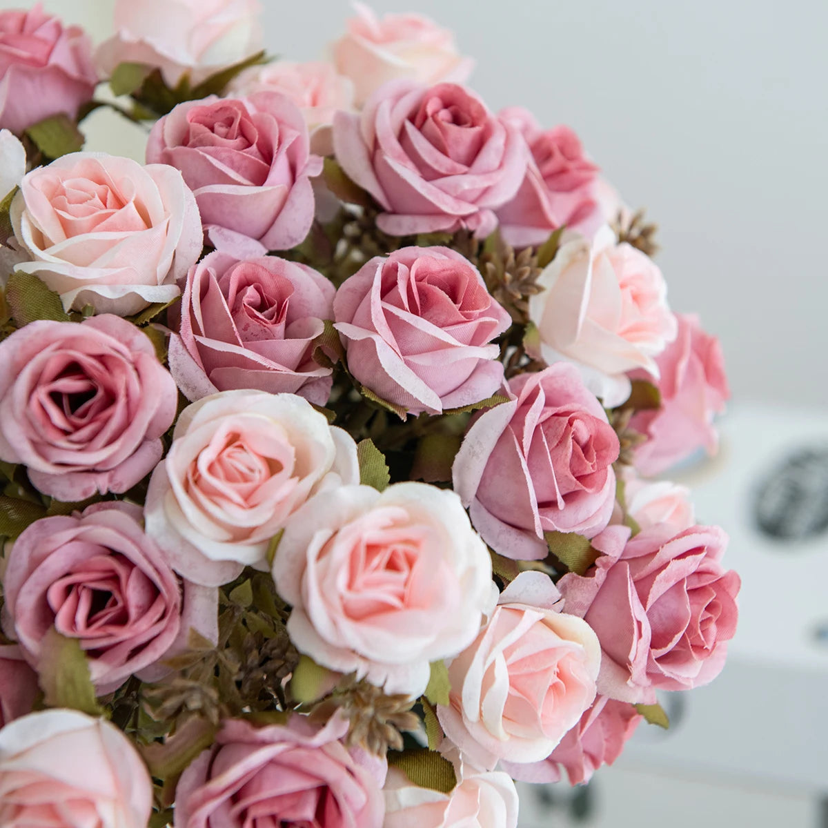Silk Rose Artificial Flower Bouquet – Wedding & Home Décor
