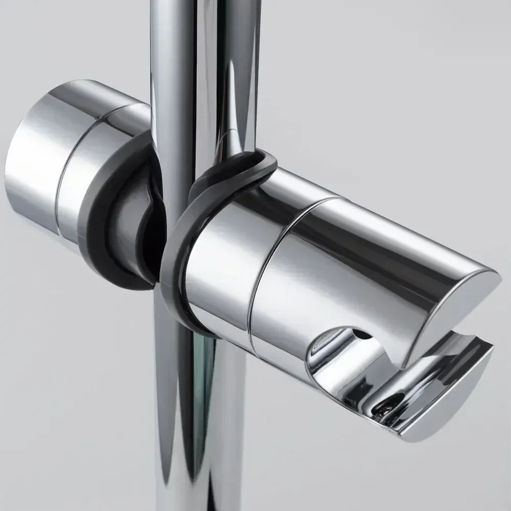 Hot Universal Shower Head Holder Adjustable 18~25mm ABS Chrome Shower Rail Holder Bathroom Accessories Shower Mounting Brackets Peaceful Pleasures Health and Wellness