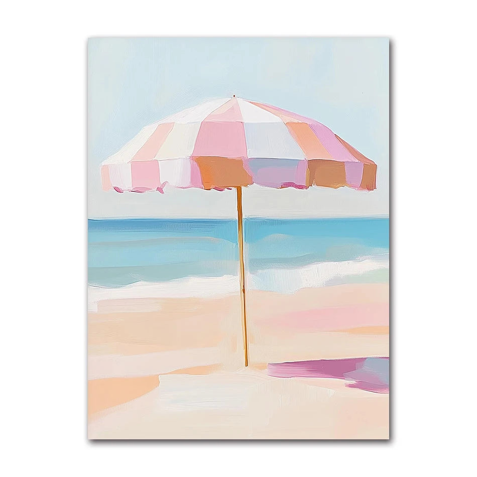 Beach Surfing Canvas Wall Art | Summer Seaside Poster Print Canvas Wall Art Peaceful Pleasures Health and Wellness 61739-12 50x70cm Unframed