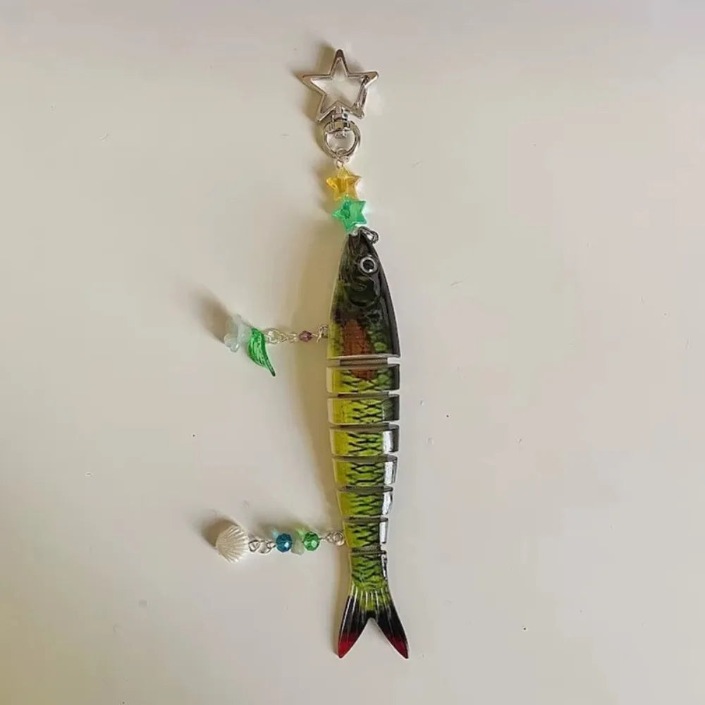 Multi-Jointed Simulation Fish Keychain – Backpack Pendant Gift