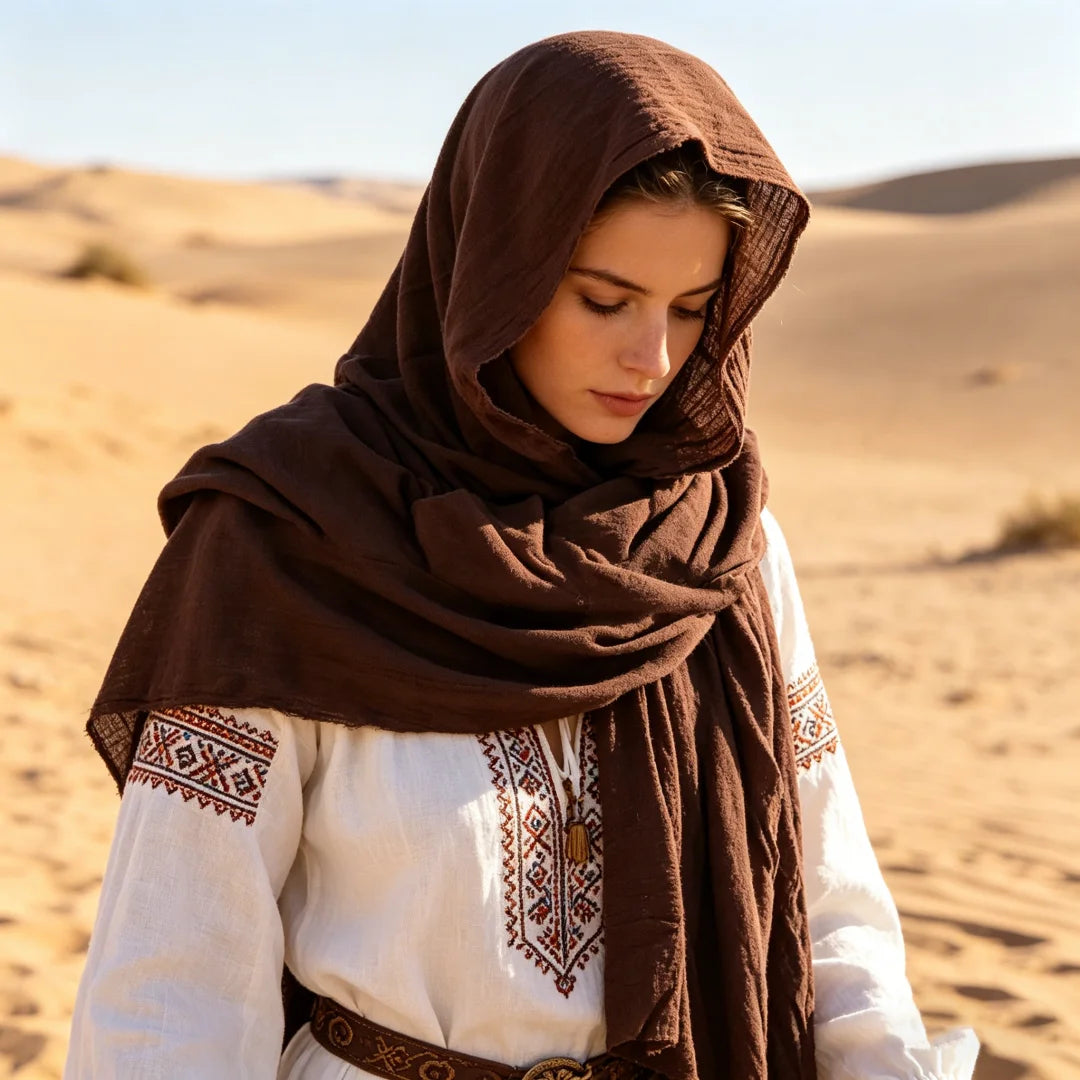 Medieval Cloak Renaissance Costume Cape Wrap Dune Wasteland Hooded