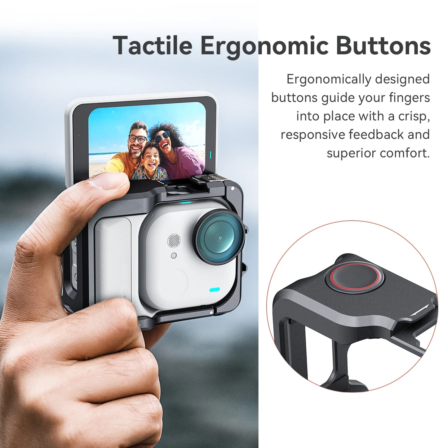 Ergonomics For Insta360 GO Ultra Metal Protective Case Aluminum Alloy Frame Quick Release Protective Frame Camera Accessories Peaceful Pleasures Health and Wellness
