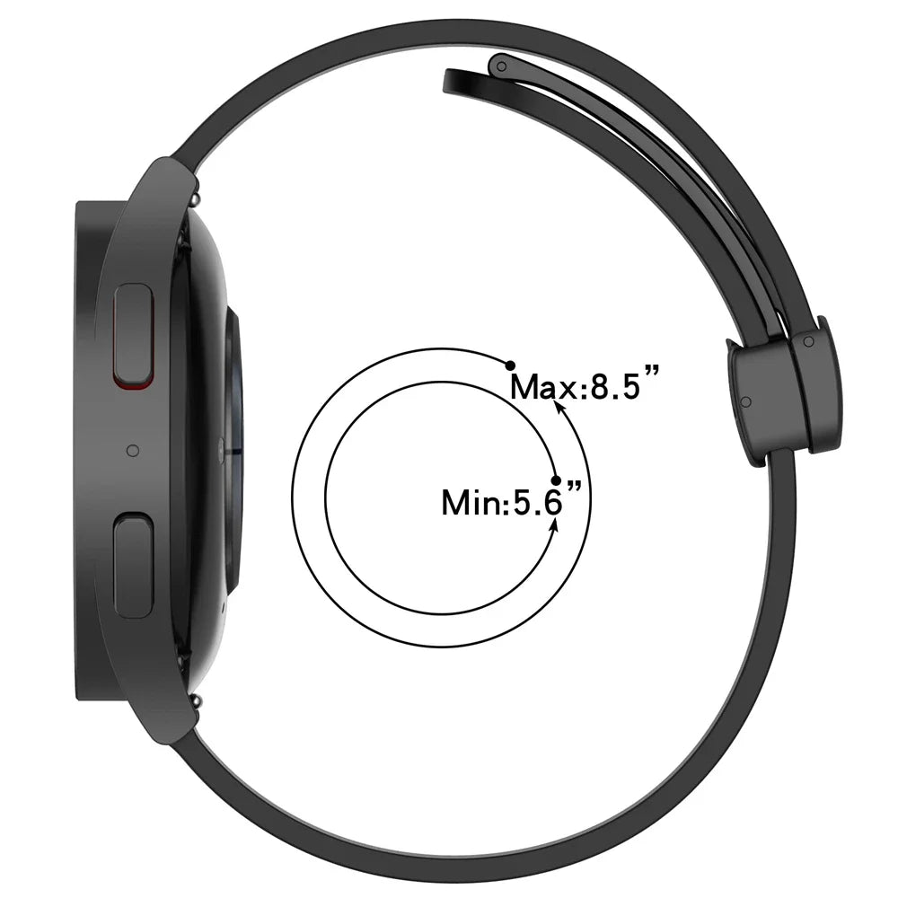 20mm Magnetic Silicone Band for Samsung Galaxy Watch 7/6/5/4 Peaceful Pleasures Health and Wellness