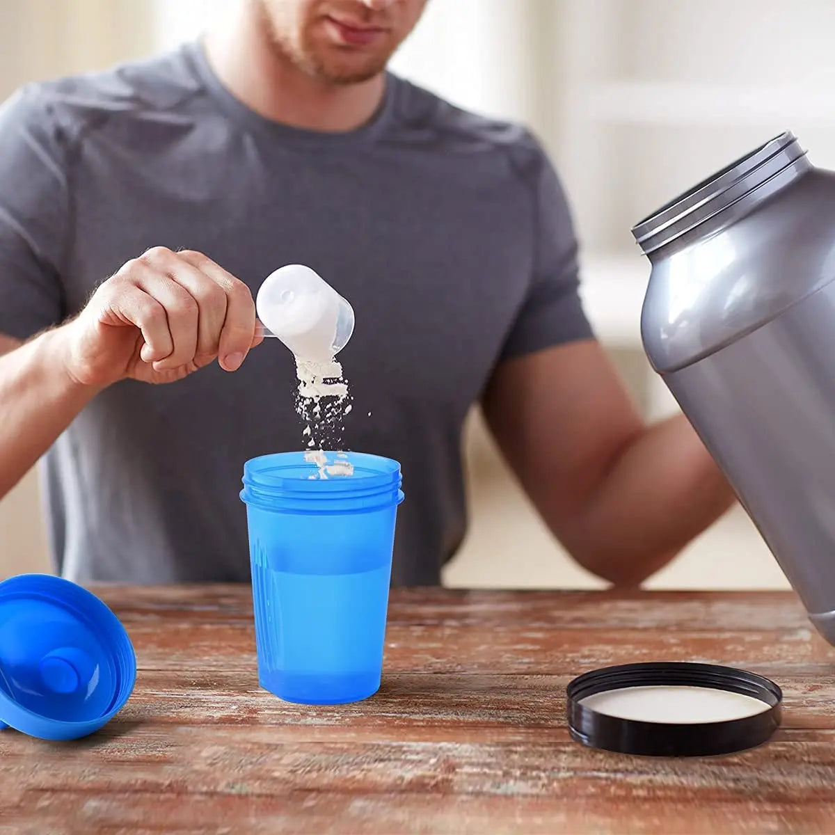 Shaker Bottle with Shaker Balls Leak Proof Drink Shaker Bottle for Shake and Pre Work Out Best Shaker Cup Peaceful Pleasures Health and Wellness