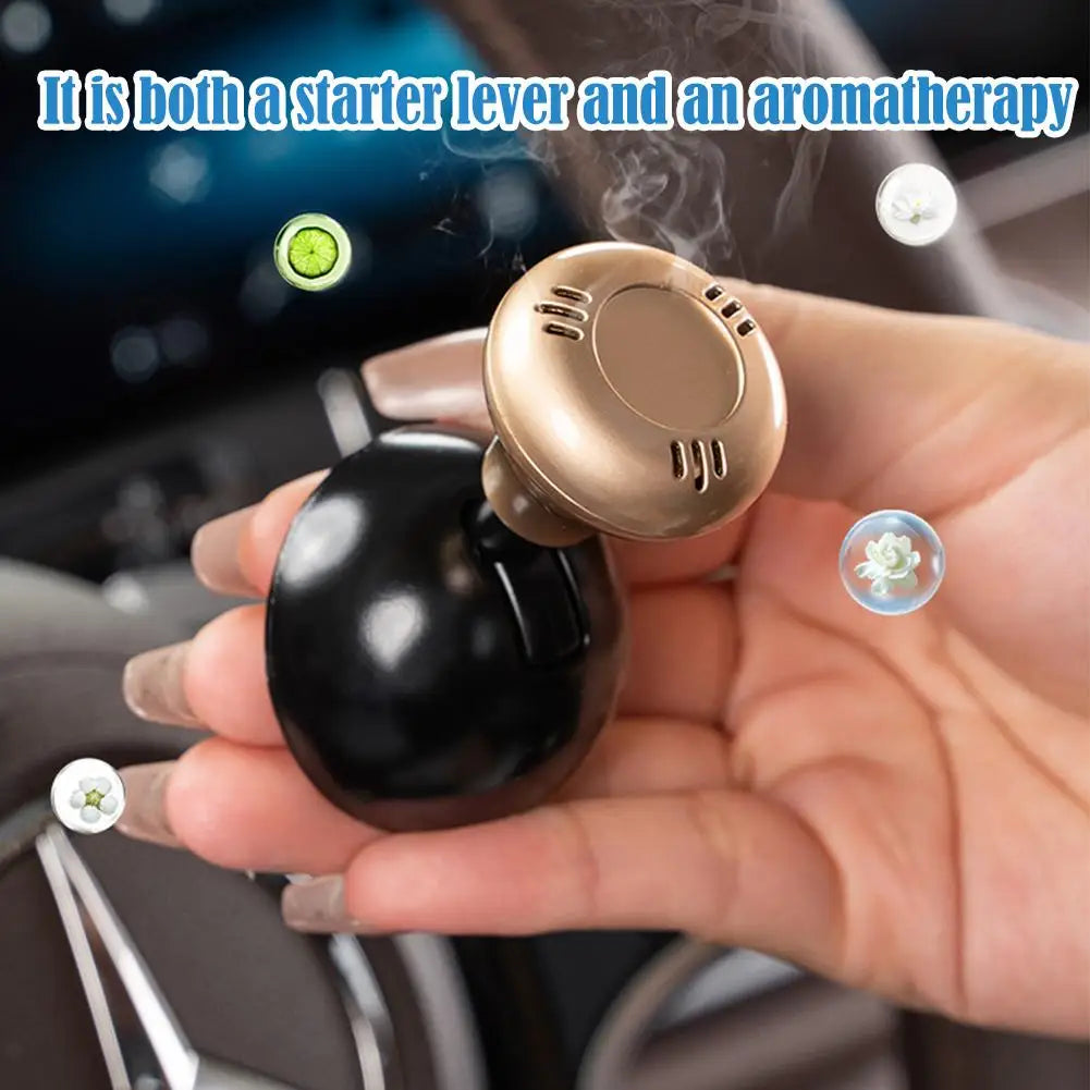 Car Start Button Joystick Engine Start Stop Button One Key Button Start Control Lever Automatic Ignition Button Cover Accessorie Peaceful Pleasures Health and Wellness