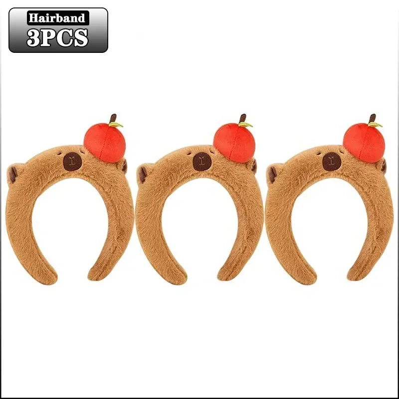 Plush Capybara Hair Headband – Cute Wash Hoop for Girls & Kids