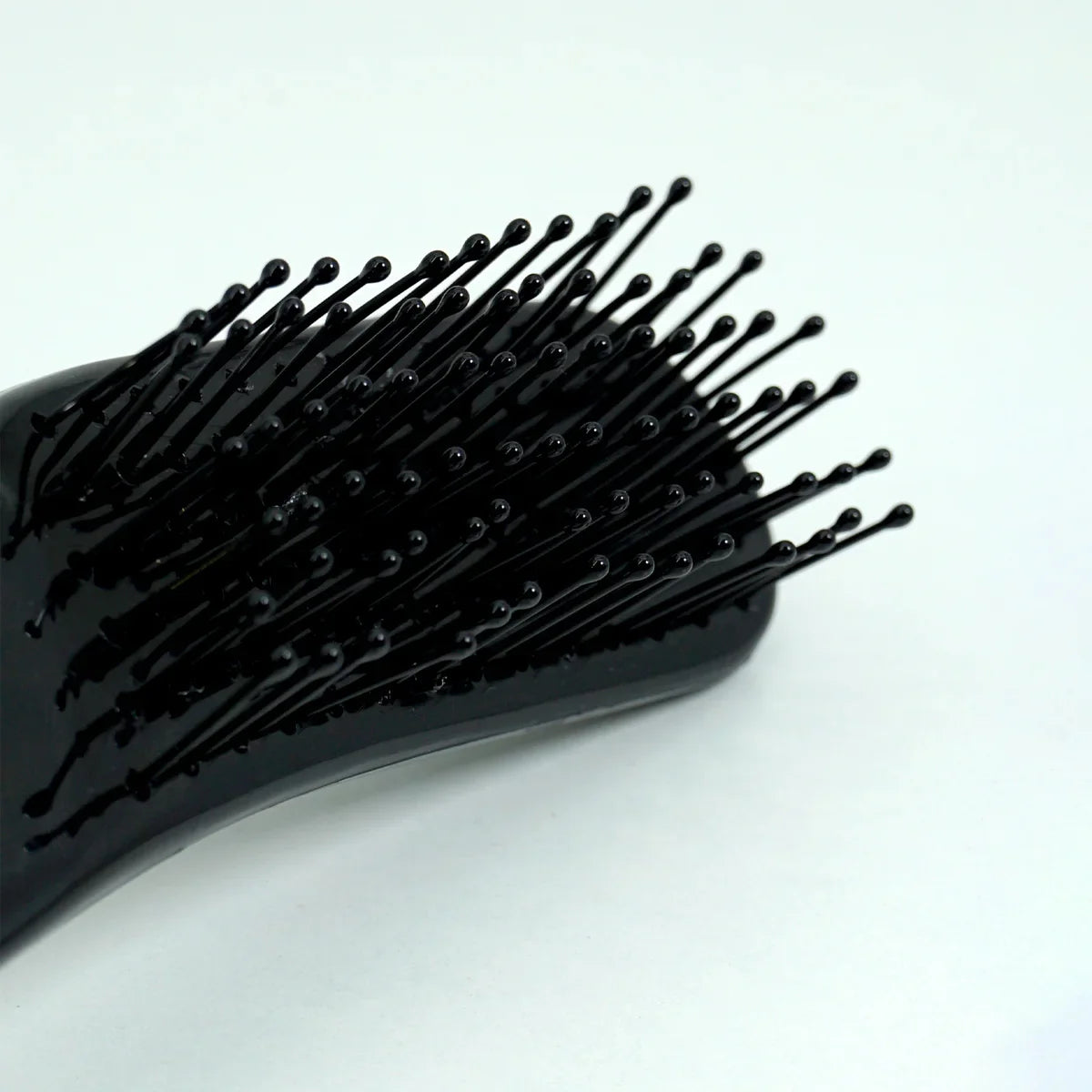 Compact Black Paddle Hair Brush – Ergonomic Soft Bristle Brush