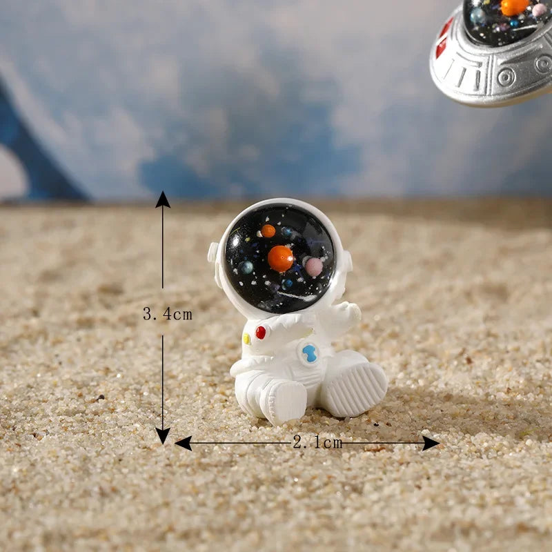 Astronaut Bunny Miniature Figurine | Desk & Home Décor Ornament