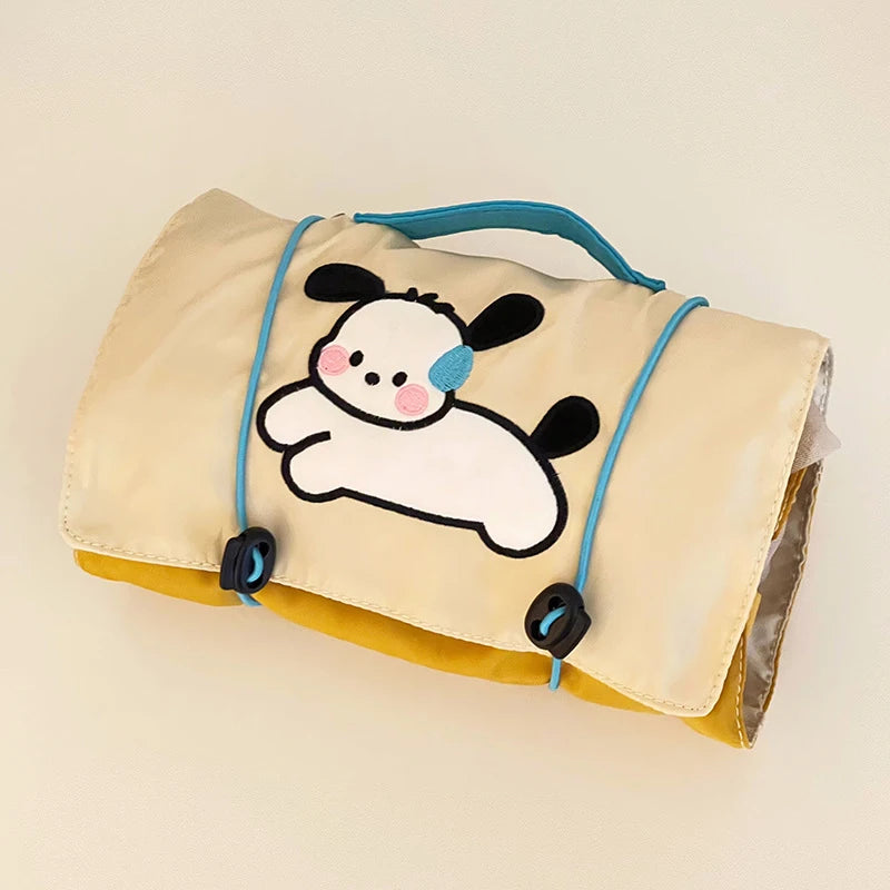 Cartoon Dog 4-in-1 Cute Makeup Bag Large Capacity Premium Feel New Women's Travel Bag Waterproof Handheld Bag Peaceful Pleasures Health and Wellness