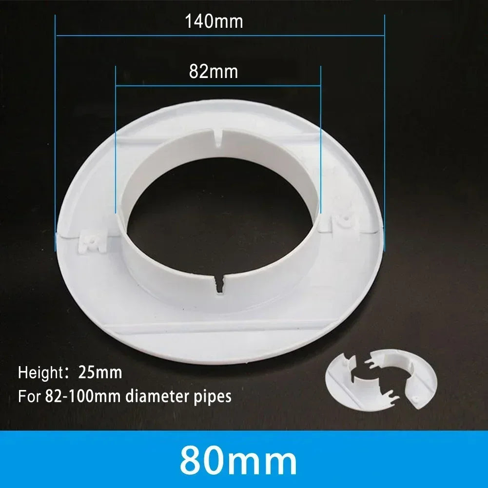 Plastic Wall Hole Cover for AC Pipes & Cables – 40–80mm