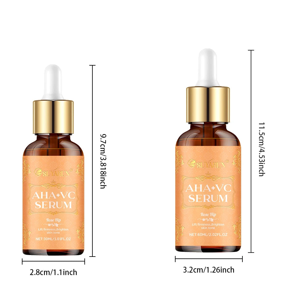 SUYARUN AHA + Vitamin C Serum - Exfoliating Brightening Facial Essence for Dark Spots, Dullness & Uneven Skin Tone. Peaceful Pleasures Health and Wellness