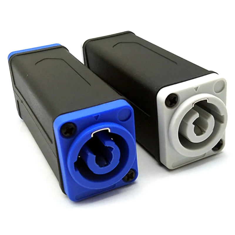New 1Pc LED PowerCon AC Coupler Adapter Extender Connector Speakon Panel Mount Straight Adapter Blue White Peaceful Pleasures Health and Wellness