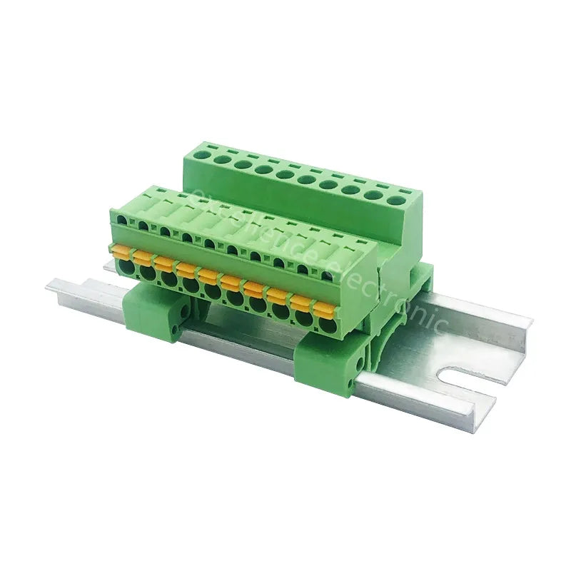 5.08mm Rail Mounted Plug-in Terminal Block Connector 2PIN 3PIN 4PIN 5PIN 6PIN 7PIN 8PIN Screw Free Guide Rail Docking KD Plug Peaceful Pleasures Health and Wellness