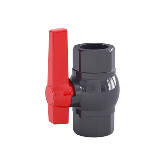 PVC Ball Valve DN15–DN50 Long Handle Dark Gray Pipe Fitting PVC Ball Valve Oasis Select