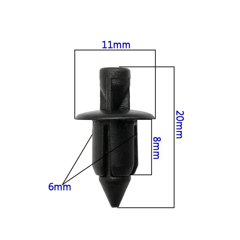 100 Pcs Plastic Bicycle Fairing Rivet Setting Panel Fastener Clips For Honda Fastener Clips For Honda Suzukii Kawasakii Peaceful Pleasures Health and Wellness