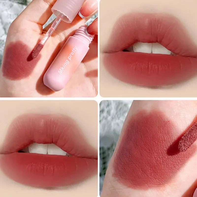 ZYXUAQIR Peach Pink Matte Liquid Lipstick | Velvet Lip Gloss