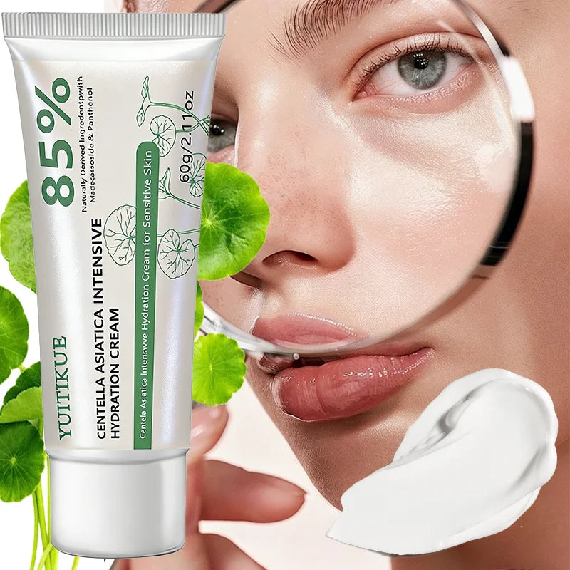 YUITIKUE Centella Asiatica Intensive Hydration Cream 60g 85% Natural Formula for Deep Moisturizing & Sensitive Skin Peaceful Pleasures Health and Wellness
