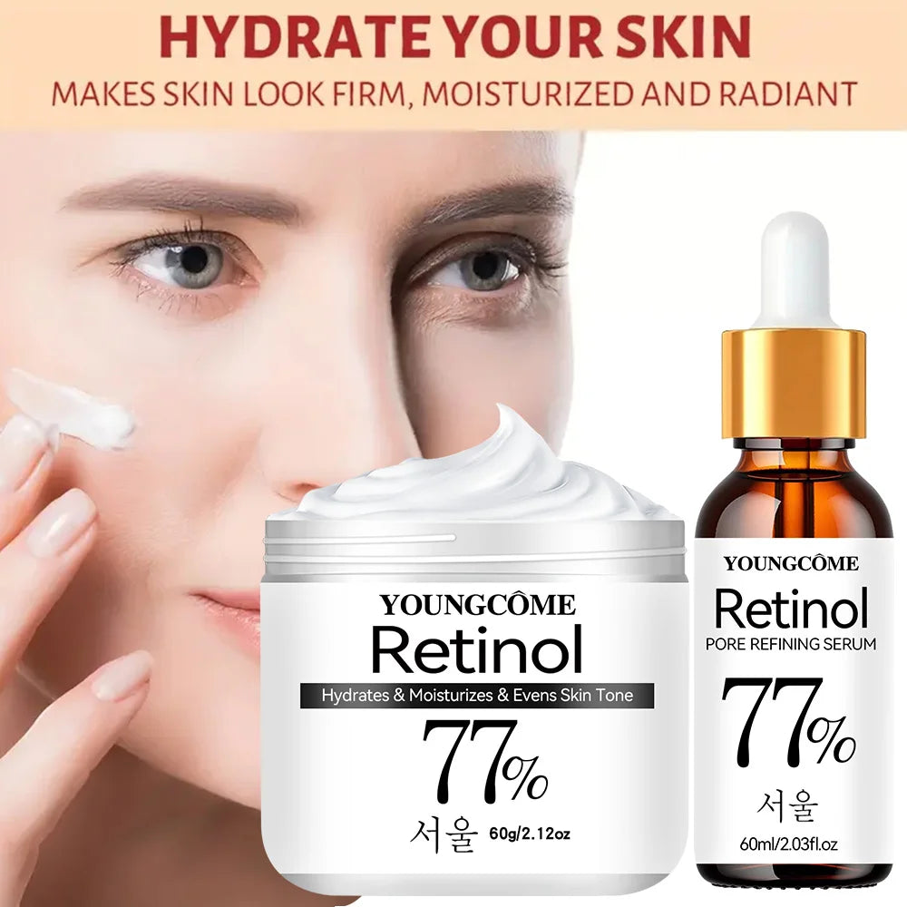 YOUNGCOME Retinol Firming Serum Cream Set – Anti-Aging & Brightening Retinol Serum Cream Set Peaceful Pleasures Health and Wellness
