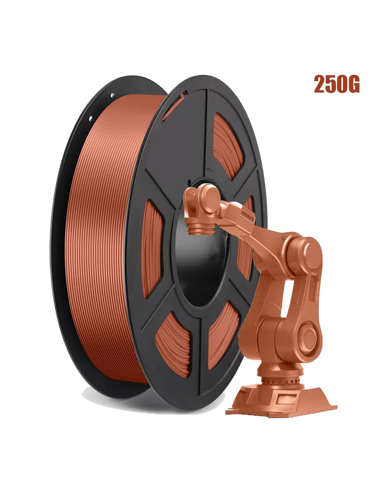 Silk PLA Filament 1.75mm Copper Metallic 250g – Clog-Free