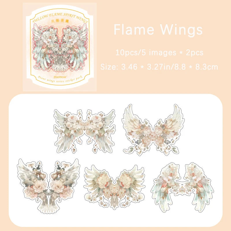 Vintage Pot Gold Stickers Bag Rose Wings Angel Hand Account Base