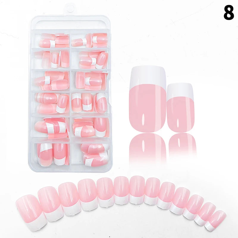 120pcs/box Nude Pink Matte French Press On Nails 12sizes Extra Long Square Full Cover Soft Gel False Nail Tips Nail Extension Peaceful Pleasures Health and Wellness BFSDF