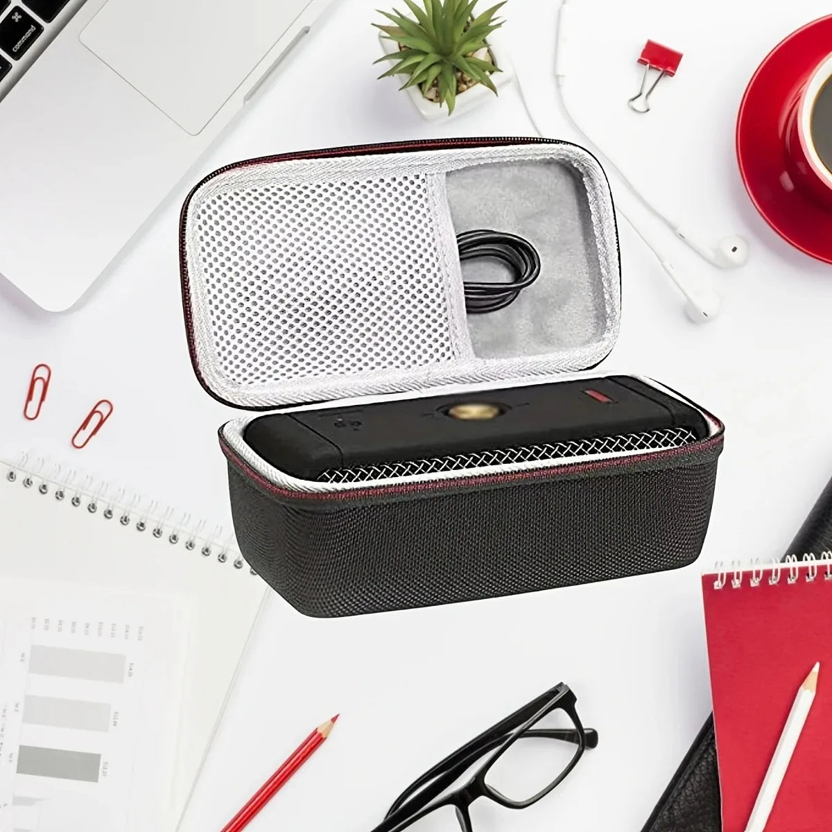 Shockproof organizer, portable electronic product storage bag, sound protection box, portable and pressure resistant storage Peaceful Pleasures Health and Wellness