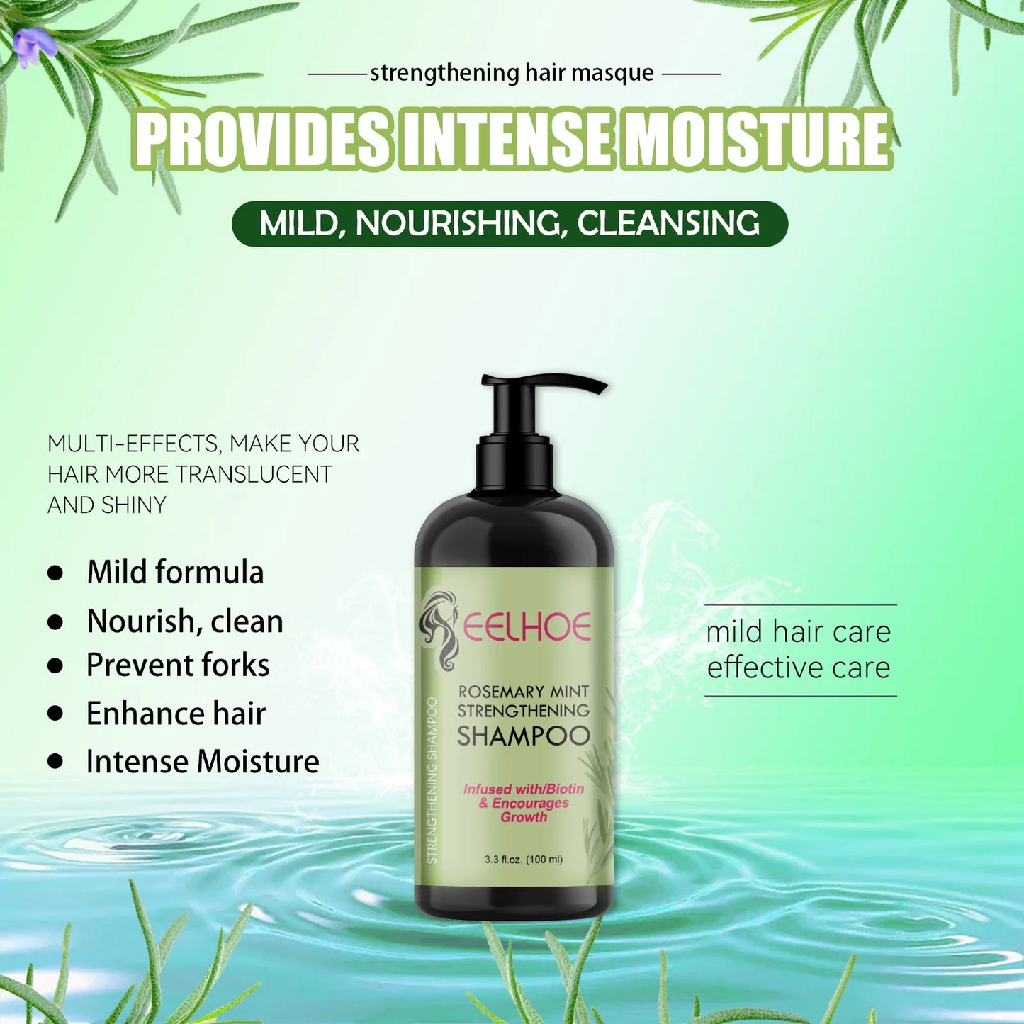 EELHOE Rosemary Nourishing Shampoo – Frizz Control & Scalp Care