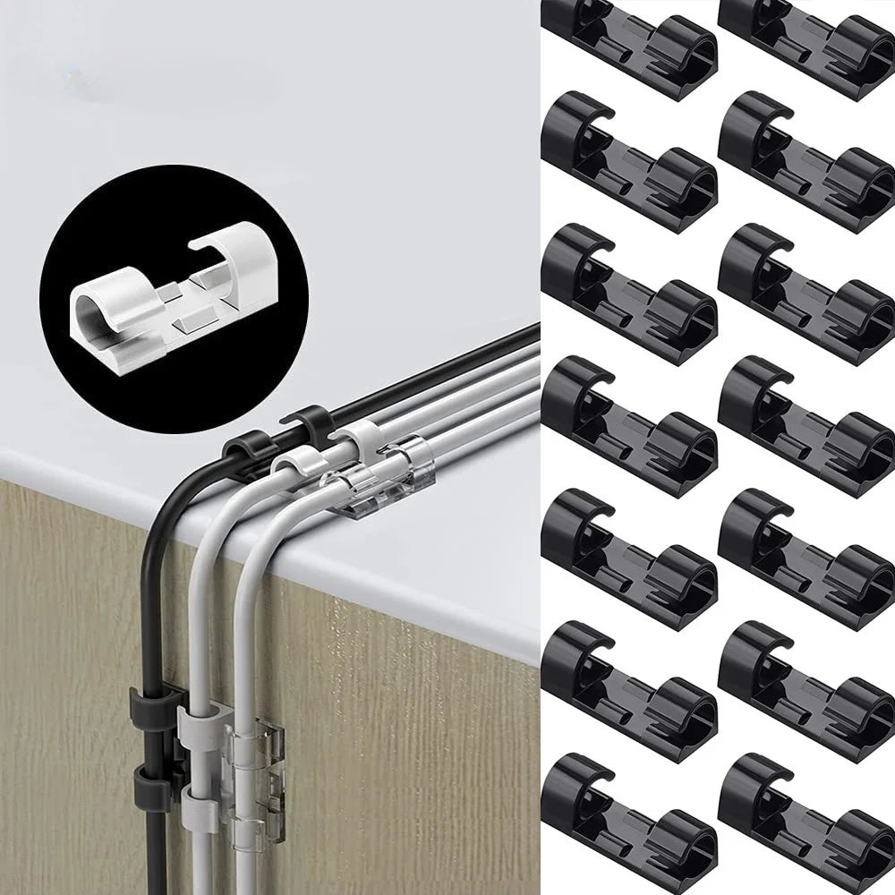 Cable Management Organizer Clips – Desk Wire & Cord Holder