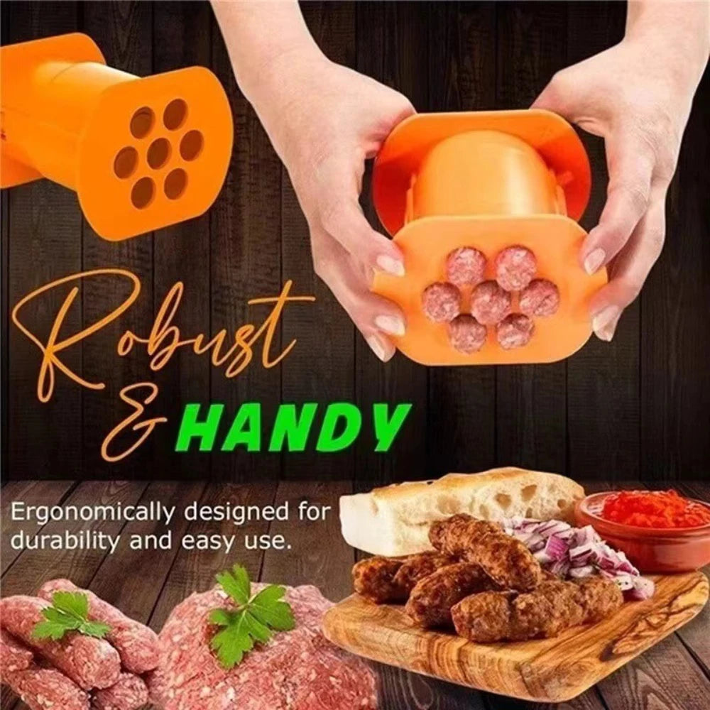 Hot Dog Maker Press Burger Meat Strip Squeezer DIY Home Kitchen Tool for Noodle Meatballs Stuffed Sausages Tools Cooking Gadget Peaceful Pleasures Health and Wellness