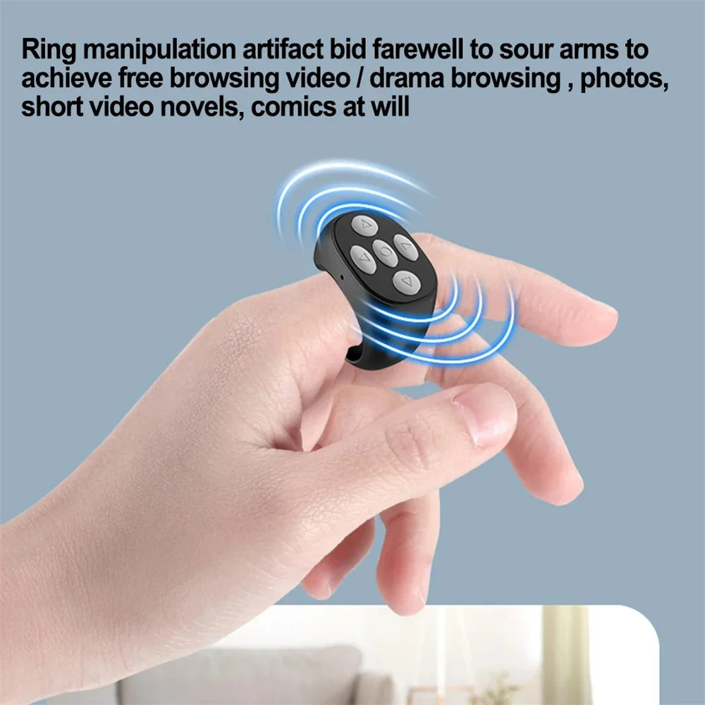 Bluetooth Ring Remote – TikTok Selfie & Page Turner Controller Peaceful Pleasures Health and Wellness