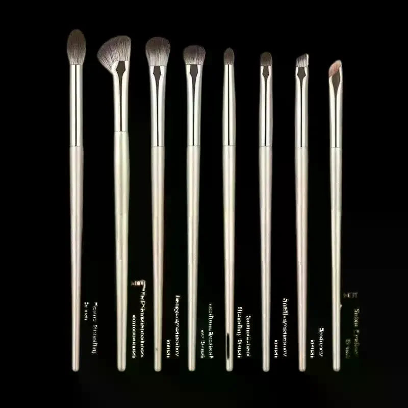 8pcs Eye Makeup Brushes Set Detail Eyeshadow Brush Makeup Brush Ultra Soft Eyeshadow Eyeliner Makeup Tool Peaceful Pleasures Health and Wellness