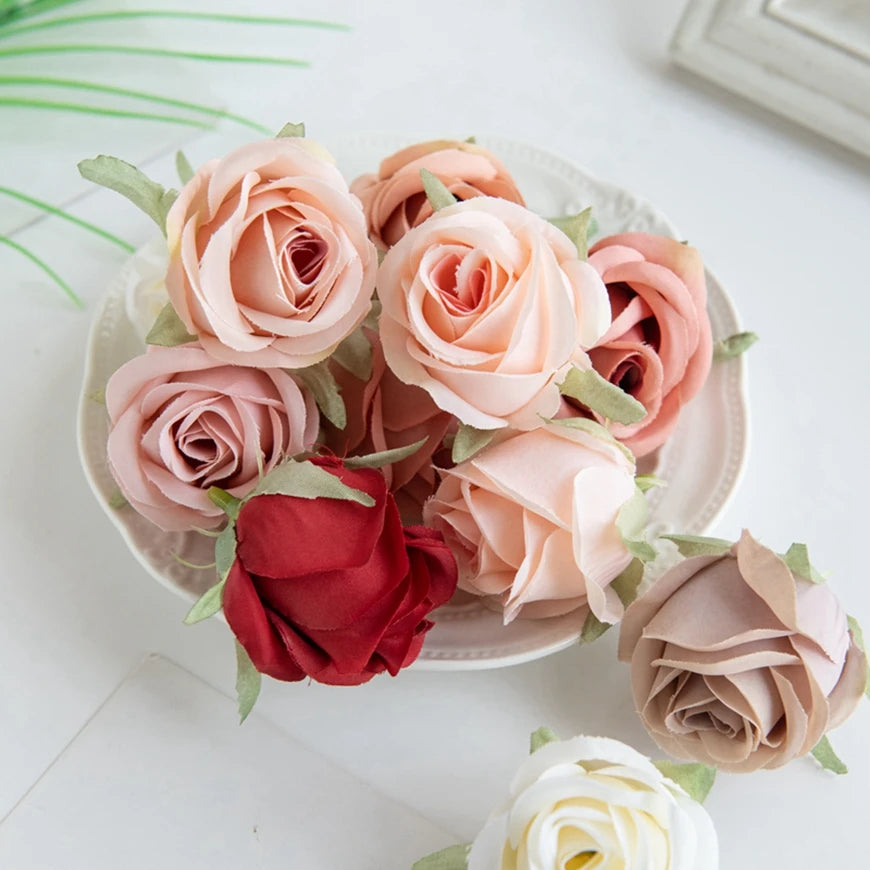 Artificial Silk Rose Flower Heads – DIY Wedding & Home Decor Artificial Flower Heads Peaceful Pleasures Health and Wellness MULTI 15 pcs