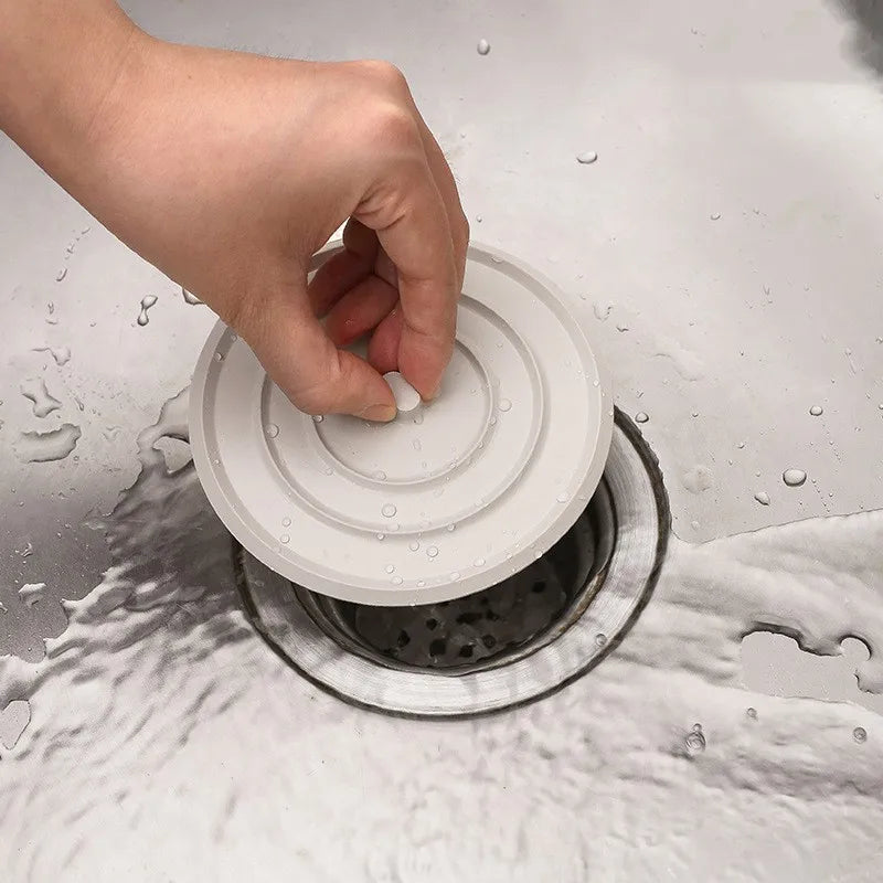 Large Silicone Bathtub Drain Stopper & Hair Catcher – Flat Plug