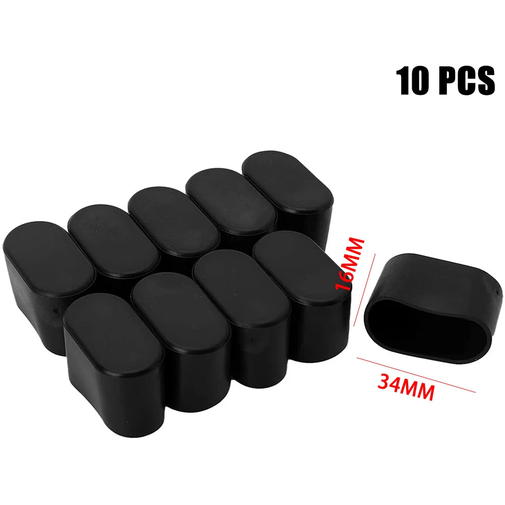 Chair Leg Cap Rubber Oval Covers Furniture Table Feet Floor