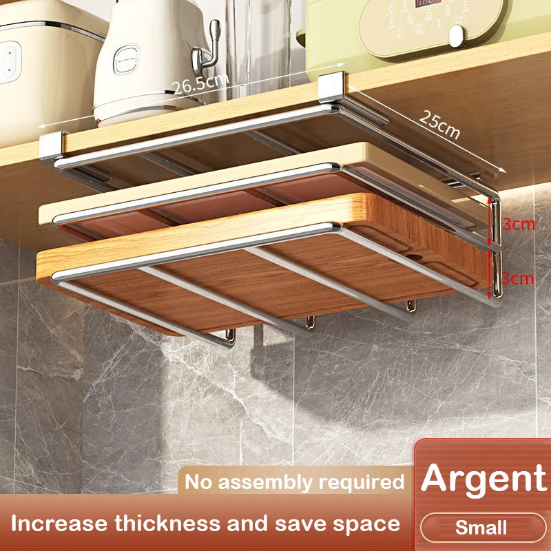 Kitchen Under Cabinet Basket Storage Shelf Cutting Board Rack Kitchen Closet Rack Under Desk Cabinet Office Bathroom Organizers Peaceful Pleasures Health and Wellness 11