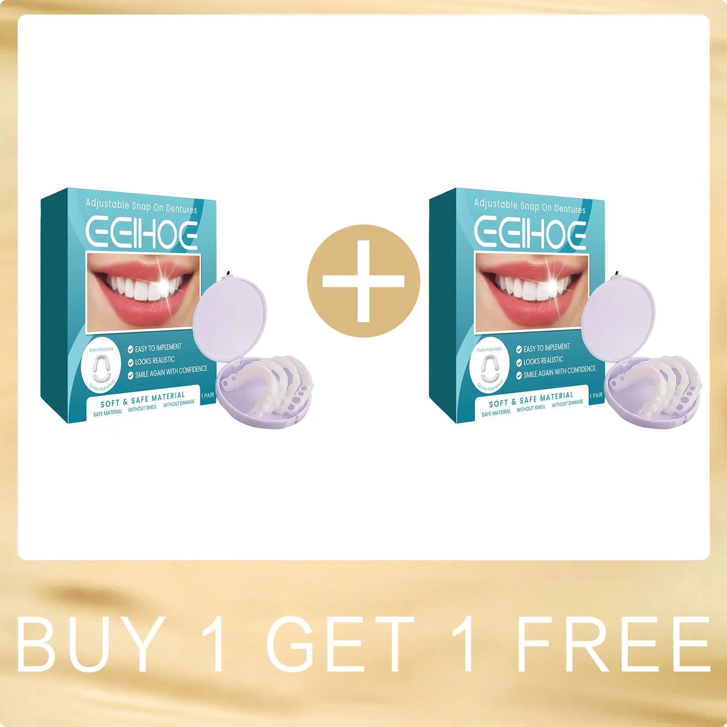 Snap-On Teeth Veneers | Temporary Whitening Tooth Cover