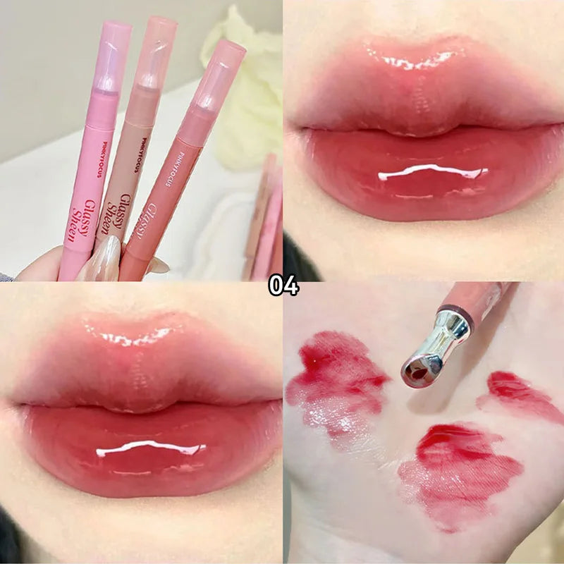 Pinkyfocus Moisturizing Lip Gloss | Non-Sticky Water-Glass Finish