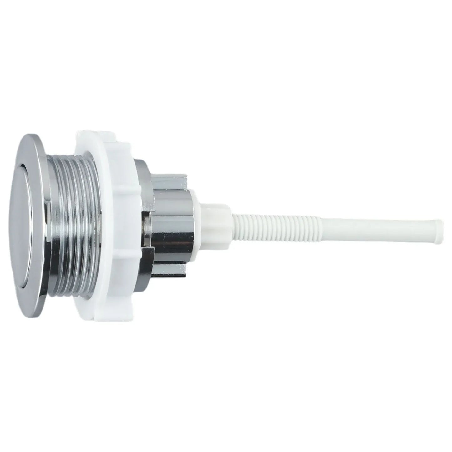 Single Push Button Toilet Tank Flush Button – ABS Silver