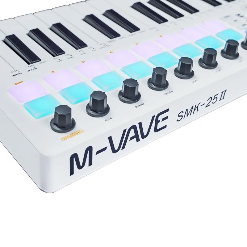 M-VAVE SMK- 25 Key MIDI Keyboard Controller 16 RGB Drum Pads