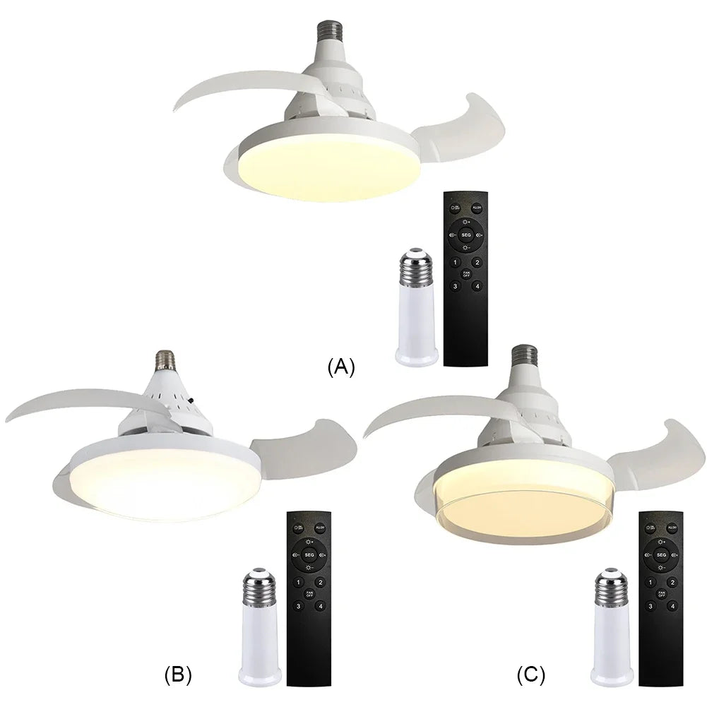 LED Ceiling Fan with Remote – Invisible Blade Design Home Appliances Peaceful Pleasures Health and Wellness
