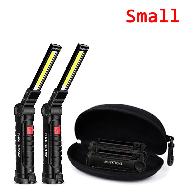 USB Rechargeable COB LED Flashlight | Magnetic, 5 Modes