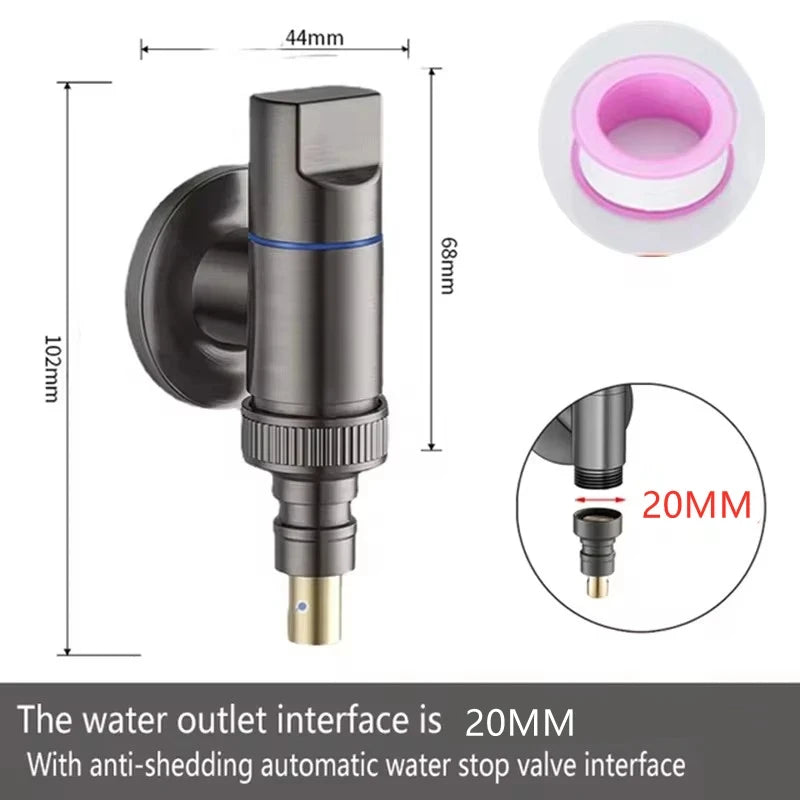 Brass G1/2 Angle Valve | Multi-Function Triangle Water Stop Valve