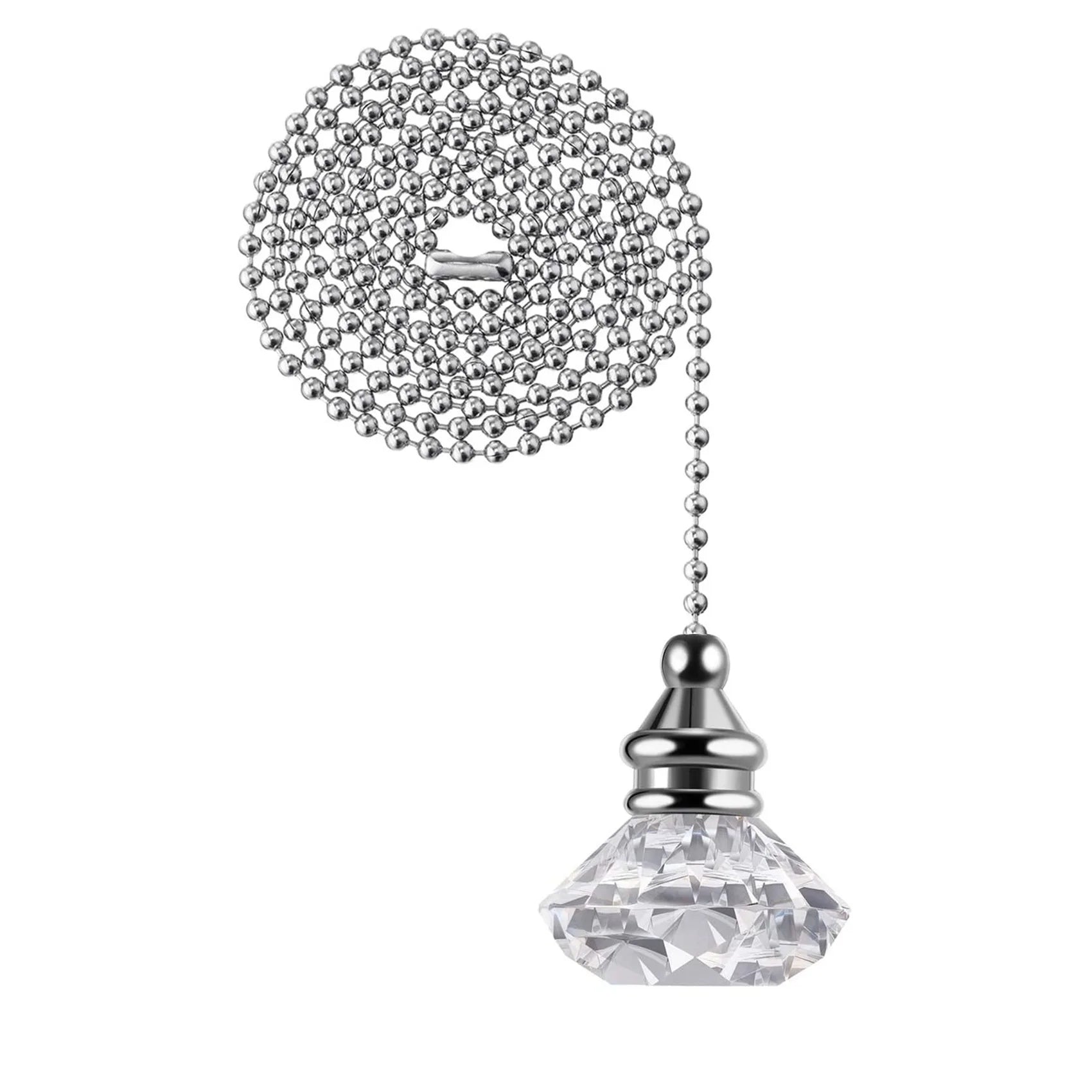 Y51A-4 Pcs Crystal Pull Chains Ceiling Fan Chain Extension Fan Pull Chain Pendant 50Cm Ceiling Fan Chain Extender Ornament Peaceful Pleasures Health and Wellness