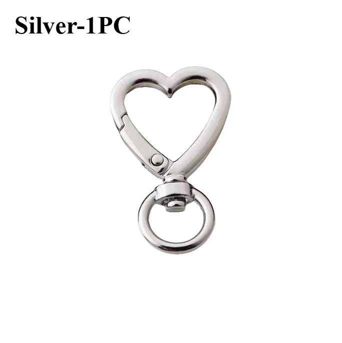 Heart Lobster Claw Clasps – Zinc Alloy Trigger Snap Hooks DIY
