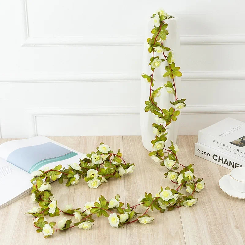 Artificial Silk Rose Vine Garland – Wedding & Home Decor