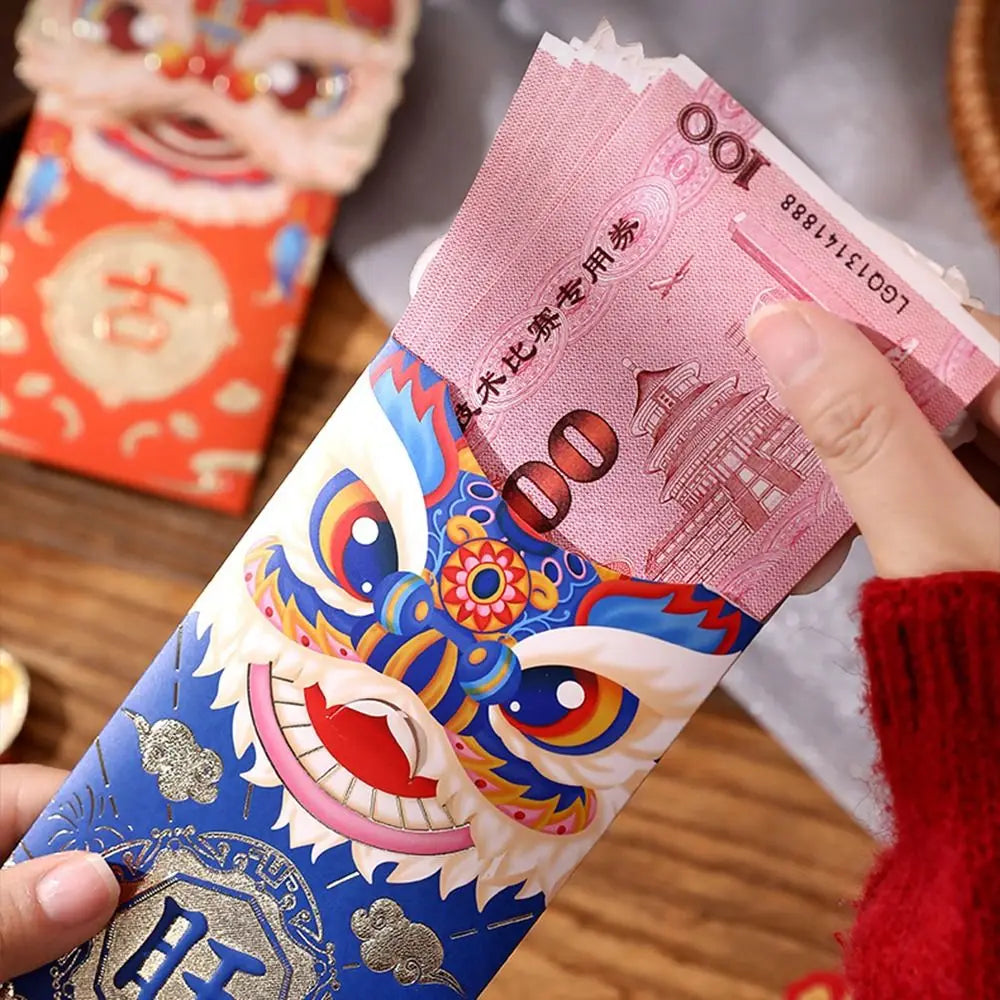 2024 New Year Packet Red Envelope Dragon Pattern Best Wishes Money Pocket Luck Money Bag Good Luck Money Bags Wedding Birthday Peaceful Pleasures Health and Wellness
