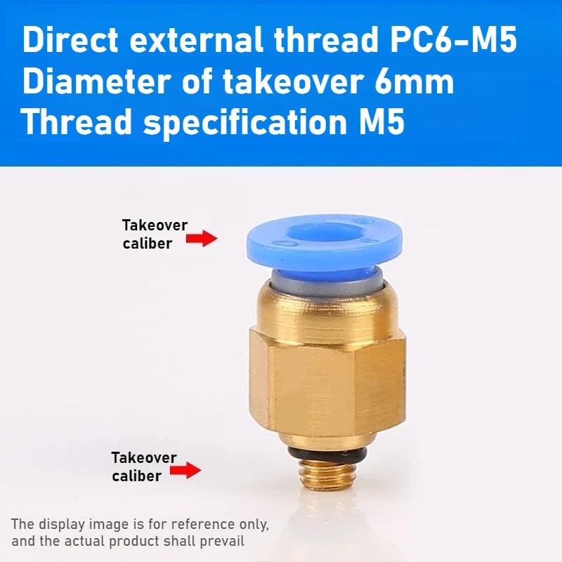 Copper Pneumatic Push-In Fitting | Quick-Connect Air Connector
