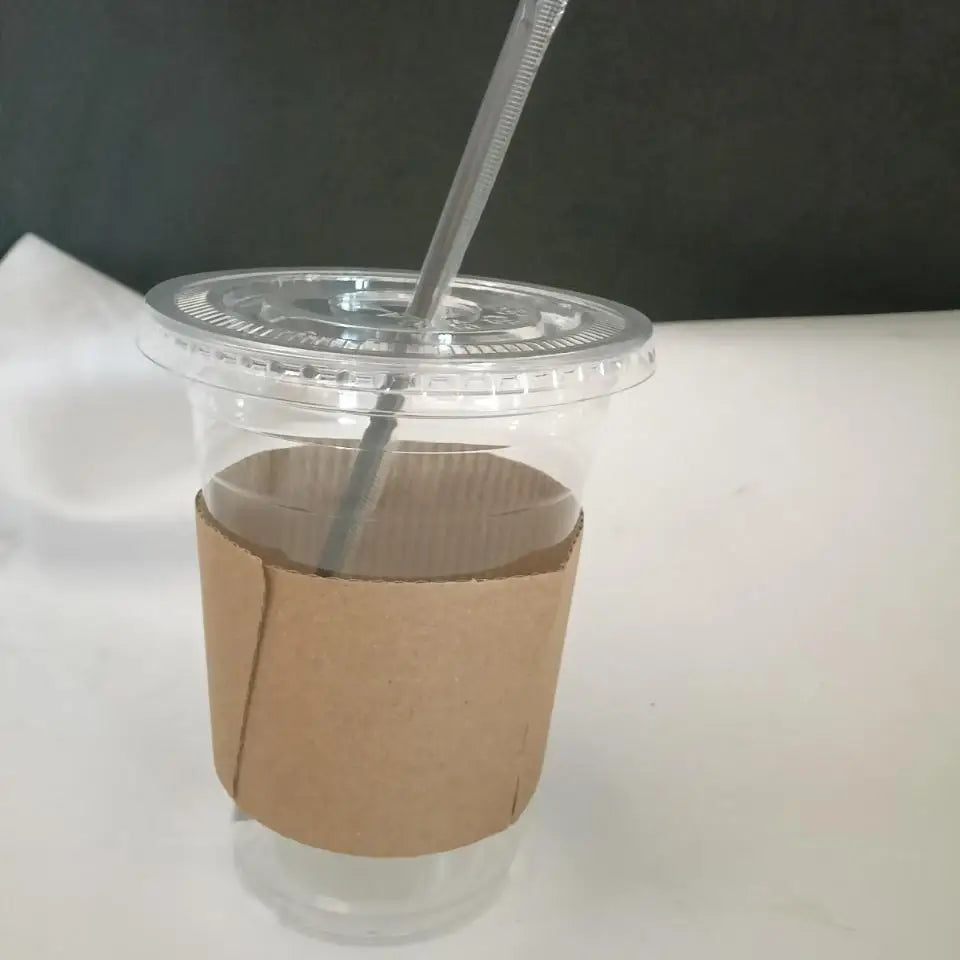 50 Sets 16OZ Clear Plastic Cups with Lids Straws Sleeve for Cold Drinks Juice Smoothie Coffee Huge Disposable Cups 1L Peaceful Pleasures Health and Wellness Flat Lids 50pcs